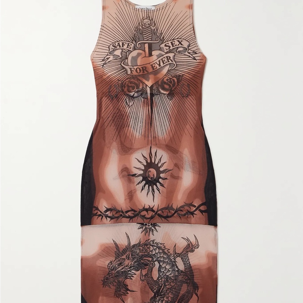 Jean Paul Gaultier Black Sheath Dress with Halter Neckline for Night Out